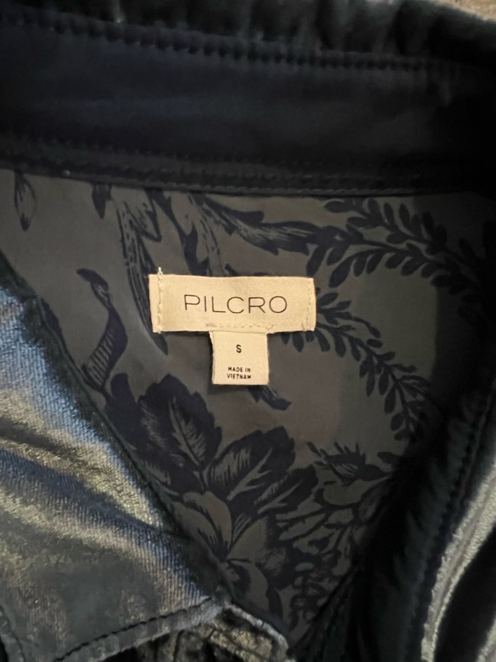 Anthropologie Pilcro The Hadley Relaxed Buttondown Velvet Edition - Picture 6 of 8